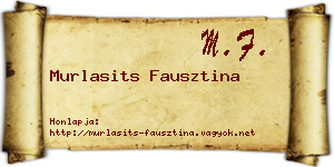 Murlasits Fausztina névjegykártya